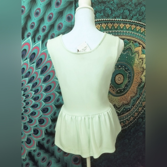 Sleeveless Studded Peplum Top- NWT - Picture 2 of 4